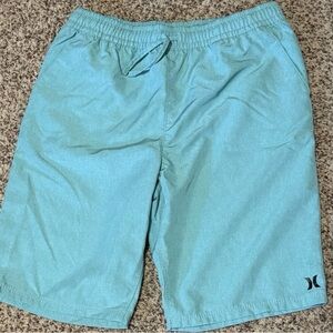 Boys Hurley Hybrid Swim Board Shorts in light blue